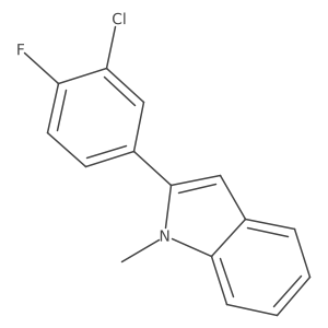 2-(3-Chloro-4-fluorophenyl)-1-methylindole结构式