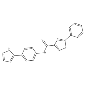 N-(4-(1H-pyrazol-3-yl)phenyl)-2-phenylthiazole-4-carboxamide Structure