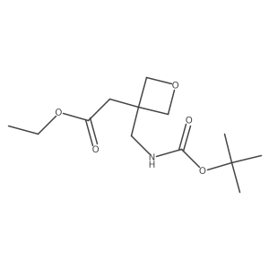 Ethyl 2-(3-((tert-butoxycarbonylamino)methyl)oxetan-3-YL)acetate Structure
