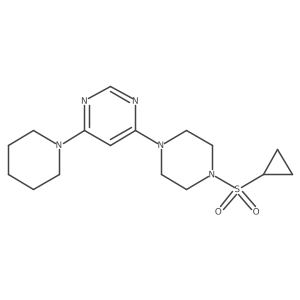 4-(4-(Cyclopropylsulfonyl)piperazin-1-yl)-6-(piperidin-1-yl)pyrimidine Structure