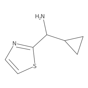 Cyclopropyl(1,3-thiazol-2-yl)methanamine结构式