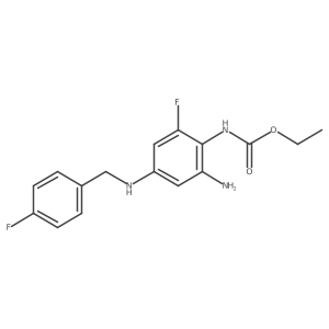Ethyl (2-amino-6-fluoro-4-((4-fluorobenzyl)amino)phenyl)carbamate结构式