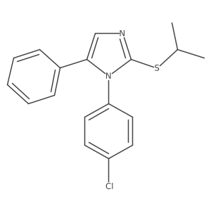 1-(4-chlorophenyl)-2-(isopropylthio)-5-phenyl-1H-imidazole结构式