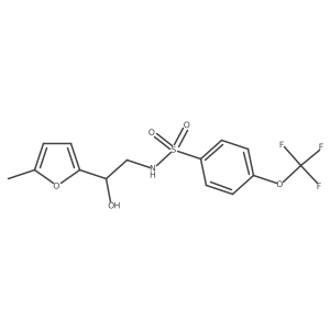 N-(2-hydroxy-2-(5-methylfuran-2-yl)ethyl)-4-(trifluoromethoxy)benzenesulfonamide结构式