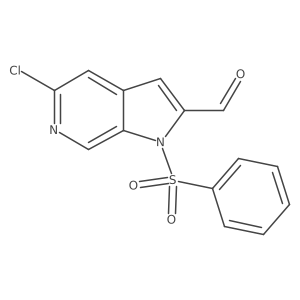 5-Chloro-1-(phenylsulfonyl)-6-azaindole-2-carbaldehyde结构式
