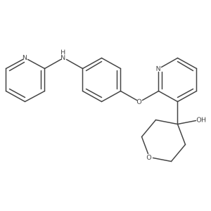 4-(2-(4-(Pyridin-2-ylamino)phenoxy)pyridin-3-YL)tetrahydro-2H-pyran-4-OL结构式
