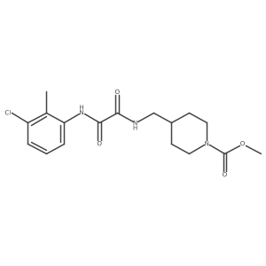 Methyl 4-((2-((3-chloro-2-methylphenyl)amino)-2-oxoacetamido)methyl)piperidine-1-carboxylate结构式