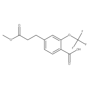 4-(3-Methoxy-3-oxopropyl)-2-(trifluoromethoxy)benzoic acid结构式