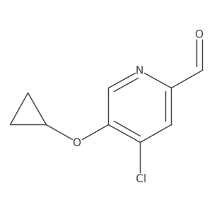 4-Chloro-5-cyclopropoxypicolinaldehyde结构式