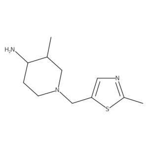 3-Methyl-1-[(2-methyl-1,3-thiazol-5-yl)methyl]piperidin-4-amine Structure