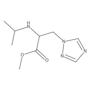 methyl 2-[(propan-2-yl)amino]-3-(1H-1,2,4-triazol-1-yl)propanoate结构式