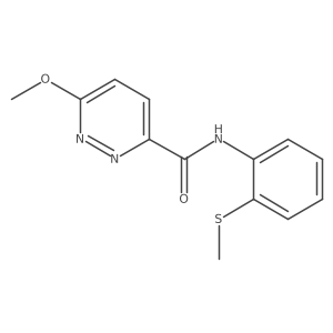 6-methoxy-N-(2-(methylthio)phenyl)pyridazine-3-carboxamide结构式