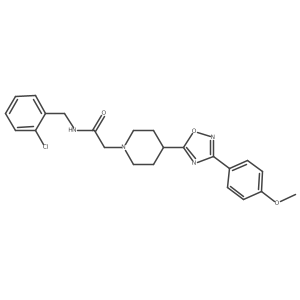 N-(2-chlorobenzyl)-2-(4-(3-(4-methoxyphenyl)-1,2,4-oxadiazol-5-yl)piperidin-1-yl)acetamide Structure