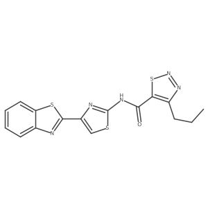 N-(4-(benzo[d]thiazol-2-yl)thiazol-2-yl)-4-propyl-1,2,3-thiadiazole-5-carboxamide Structure