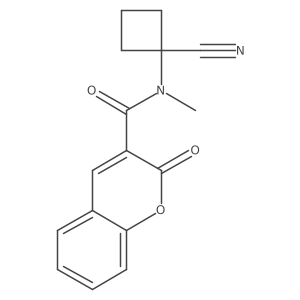 N-(1-cyanocyclobutyl)-N-methyl-2-oxo-2H-chromene-3-carboxamide结构式