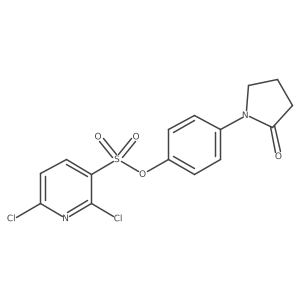 4-(2-Oxopyrrolidin-1-yl)phenyl 2,6-dichloropyridine-3-sulfonate Structure