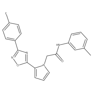 2-{2-[3-(4-fluorophenyl)-1,2,4-oxadiazol-5-yl]-1H-pyrrol-1-yl}-N-(3-methylphenyl)acetamide结构式