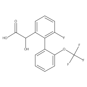 2-[3-Fluoro-2-[2-(trifluoromethoxy)phenyl]phenyl]-2-hydroxyacetic acid结构式