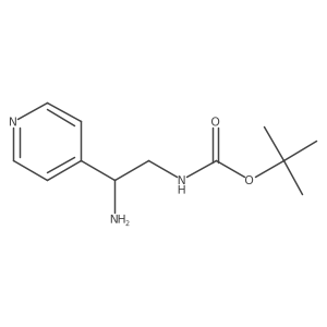 tert-butyl N-[2-amino-2-(pyridin-4-yl)ethyl]carbamate Structure