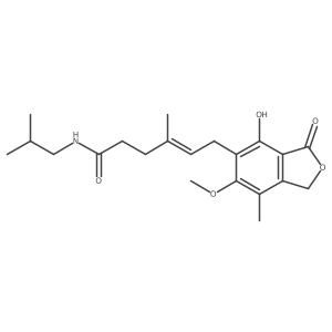 (4E)-6-(4-hydroxy-6-methoxy-7-methyl-3-oxo-1,3-dihydro-2-benzofuran-5-yl)-4-methyl-N-(2-methylpropyl)hex-4-enamide Structure