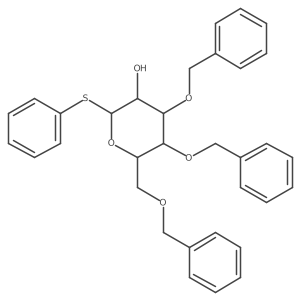 a-d-Glucopyranoside,phenyl 3,4,6-tris-o-(phenylmethyl)-1-thio- Structure