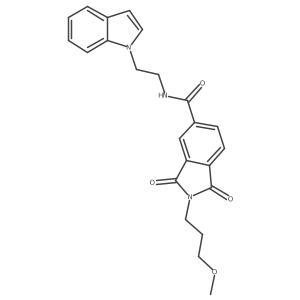 N-[2-(1H-indol-1-yl)ethyl]-2-(3-methoxypropyl)-1,3-dioxo-2,3-dihydro-1H-isoindole-5-carboxamide结构式