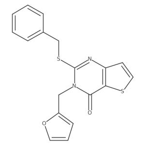 2-(benzylsulfanyl)-3-(furan-2-ylmethyl)thieno[3,2-d]pyrimidin-4(3H)-one结构式