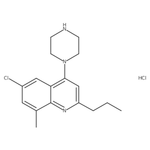 6-Chloro-8-methyl-4-(piperazin-1-yl)-2-propylquinoline hydrochloride结构式
