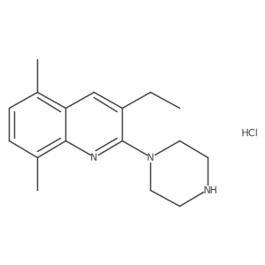3-Ethyl-5,8-dimethyl-2-(piperazin-1-yl)quinoline hydrochloride Structure