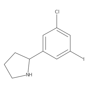 (R)-2-(3-Chloro-5-iodophenyl)pyrrolidine Structure