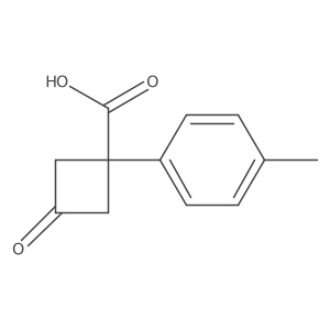 1-(4-Methylphenyl)-3-oxocyclobutane-1-carboxylic acid结构式