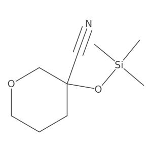 3-[(Trimethylsilyl)oxy]oxane-3-carbonitrile结构式