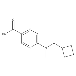5-[(cyclobutylmethyl)methylamino]-2-Pyrazinecarboxylic acid Structure