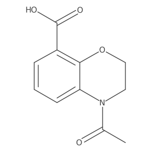 4-acetyl-3,4-dihydro-2H-1,4-benzoxazine-8-carboxylic acid Structure