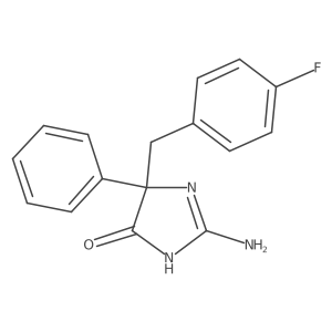 2-Amino-5-[(4-fluorophenyl)methyl]-5-phenyl-4,5-dihydro-1H-imidazol-4-one结构式