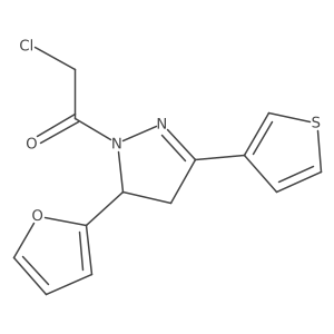 2-chloro-1-[5-(furan-2-yl)-3-(thiophen-3-yl)-4,5-dihydro-1H-pyrazol-1-yl]ethan-1-one Structure