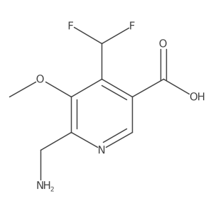 2-(Aminomethyl)-4-(difluoromethyl)-3-methoxypyridine-5-carboxylic acid Structure