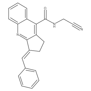 (3Z)-3-benzylidene-N-(cyanomethyl)-1,2-dihydrocyclopenta[b]quinoline-9-carboxamide Structure