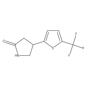 4-[5-(Trifluoromethyl)thiophen-2-yl]pyrrolidin-2-one结构式