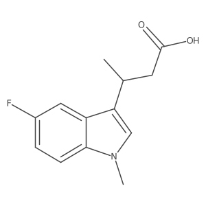 1H-Indole-3-propanoic acid, 5-fluoro-I(2),1-dimethyl-结构式