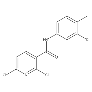 2,6-dichloro-N-(3-chloro-4-methylphenyl)pyridine-3-carboxamide结构式