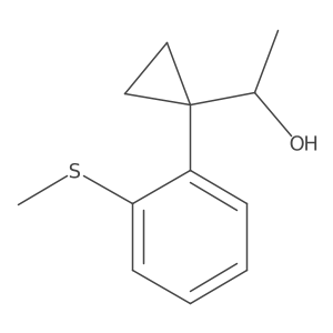 1-{1-[2-(Methylsulfanyl)phenyl]cyclopropyl}ethan-1-ol Structure