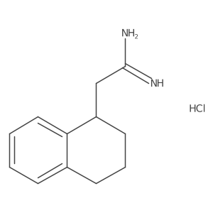 2-(1,2,3,4-Tetrahydronaphthalen-1-yl)ethanimidamide hydrochloride结构式