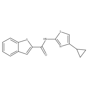 O=C(Nc1nc(C2CC2)cs1)c1cc2ccccc2s1结构式