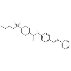 4-Piperidinecarboxamide, 1-(butylsulfonyl)-N-[4-(2-phenyldiazenyl)phenyl]- Structure