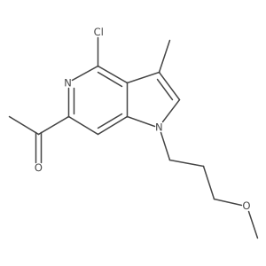 1-[4-chloro-1-(3-methoxypropyl)-3-methyl-1H-pyrrolo[3,2-c]pyridin-6-yl]ethanone Structure