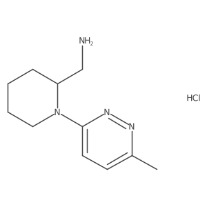 (1-(6-Methylpyridazin-3-yl)piperidin-2-yl)methanamine hydrochloride结构式