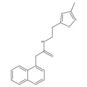 N-(2-(3-methylisoxazol-5-yl)ethyl)-2-(naphthalen-1-yl)acetamide结构式