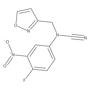 N-cyano-4-fluoro-3-nitro-N-[(1,2-oxazol-3-yl)methyl]aniline Structure