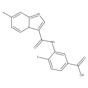 4-Fluoro-3-[(7-methyl-imidazo[1,2-a]pyridine-3-carbonyl)-amino]-benzoic acid Structure